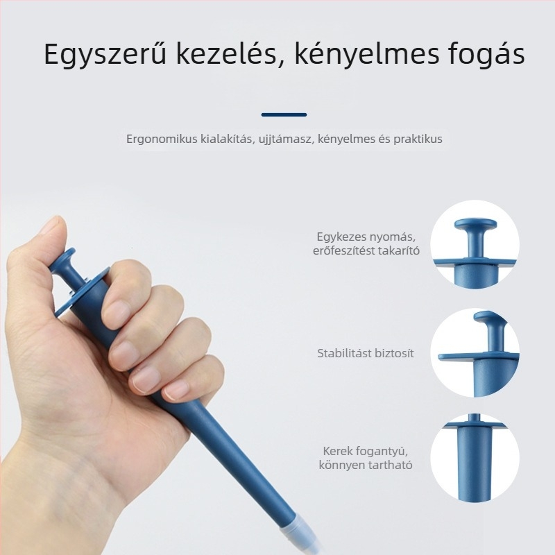 Macskák és kutyák számára készített gyógyszeradagoló eszköz szilikon fejjel és oldalsó fogantyúval