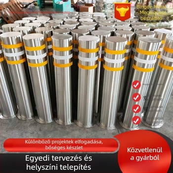 304 rozsdamentes acél figyelmeztető oszlop közúti biztonsági korlátokhoz, ütközés elleni védelemmel