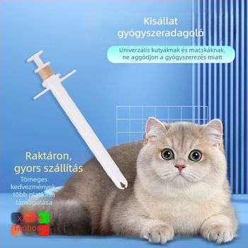 Macska- és kutyák számára gyógyszeradagoló és vízadagoló