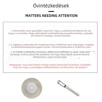 Diament abráló korongok és kiegészítők elektromos sarokcsiszolóhoz – mini vágólemezek, fugatisztítás és üveg- valamint jade csempék polírozása