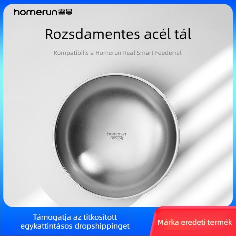 Hörmann automata etető rozsdamentes acél tálcával macskáknak, kompatibil Real Pet Smart Feederrel, időzített és porciózott etetés
