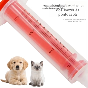 Állatgyógyszer-adagoló kutyáknak és macskáknak, szilikon puha végével, nedves és száraz adagoláshoz
