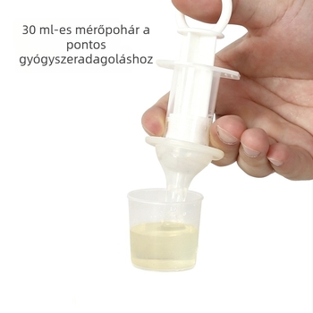 Állatok etető eszköze puha szilikonból készült nibival és gyógyszeradagolóval
