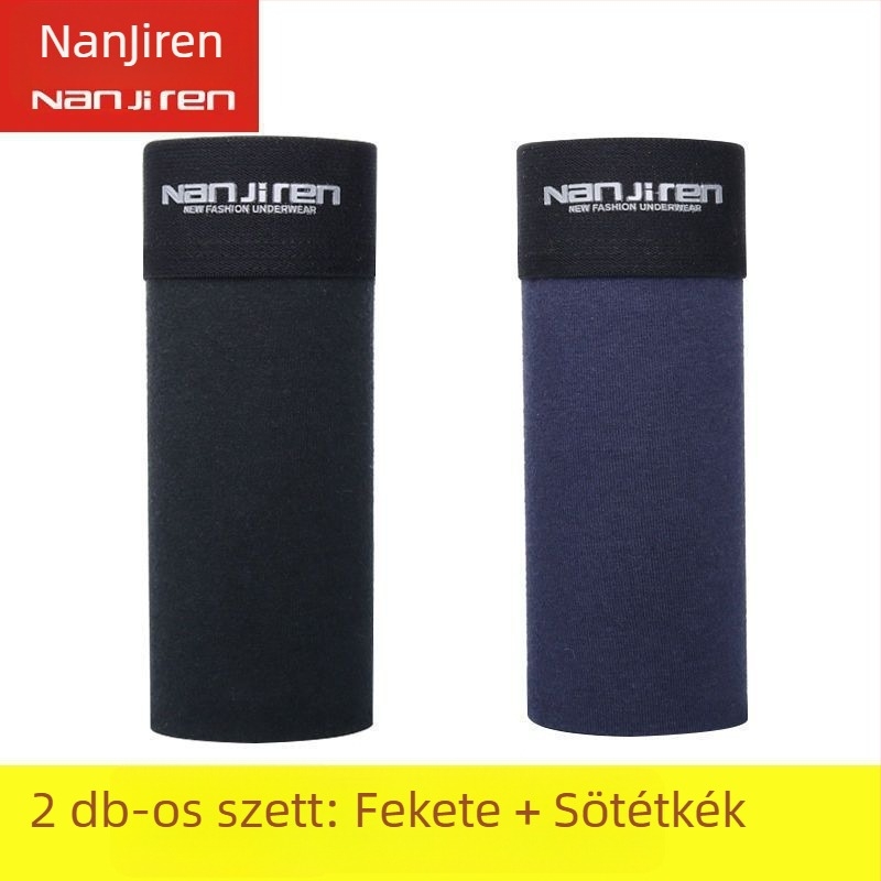 Férfiaknak szóló 100% pamut, lélegző, lazán szabott boxeralsó, egyszínű, nagy méret