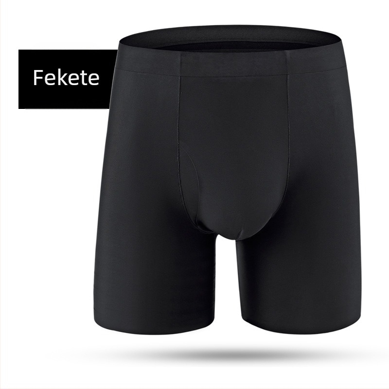 Ice Silk férfi boxeralsó, hosszított fazon, dörzsölés elleni, U-formájú zseb, előre nyíló, edzéshez