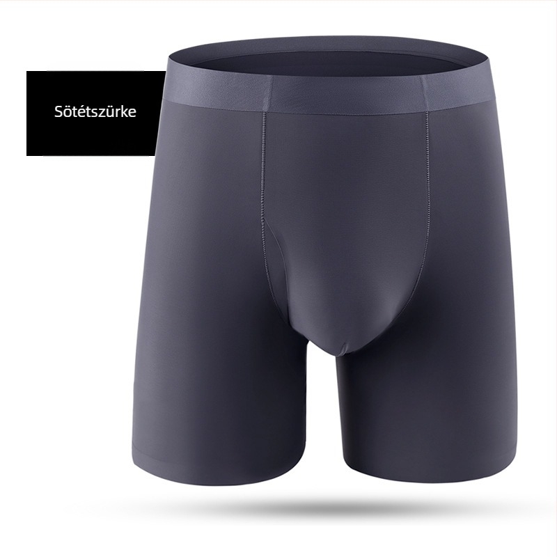 Ice Silk férfi boxeralsó, hosszított fazon, dörzsölés elleni, U-formájú zseb, előre nyíló, edzéshez