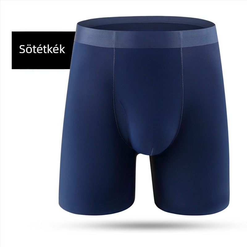 Ice Silk férfi boxeralsó, hosszított fazon, dörzsölés elleni, U-formájú zseb, előre nyíló, edzéshez