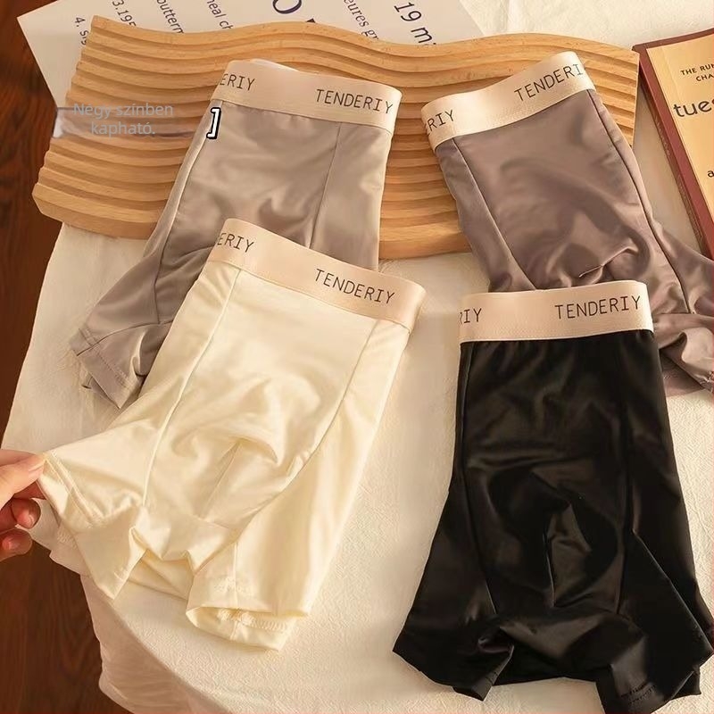 Nyári Ice Silk férfi boxeralsó – hűsítő, könnyű, légáteresztő, plusz méret