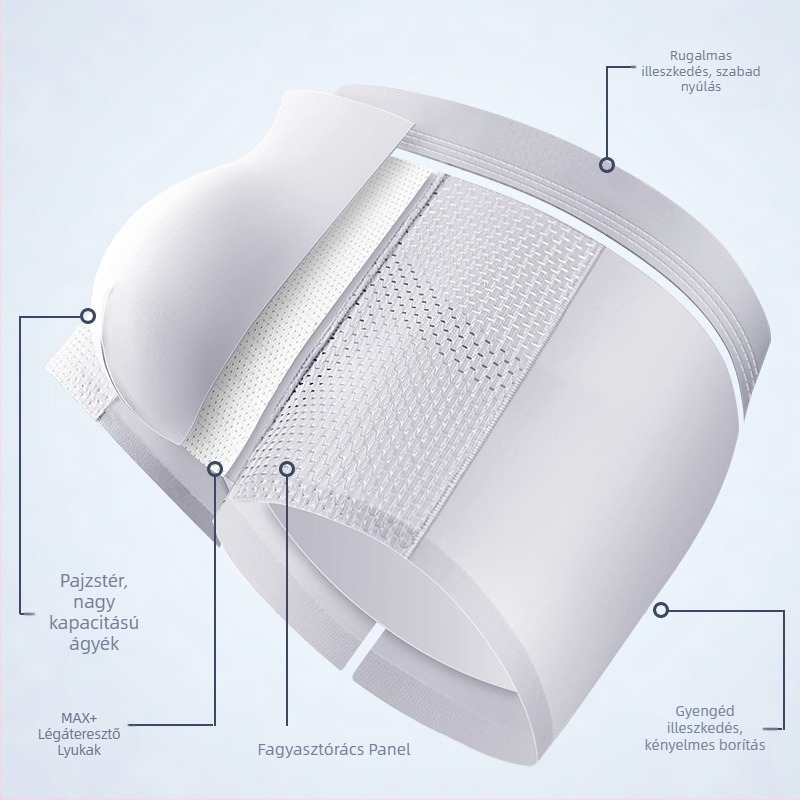 Férfi ultra vékony Ice Silk boxeralsó, lélegző, egyszínű, középmagas derékkal