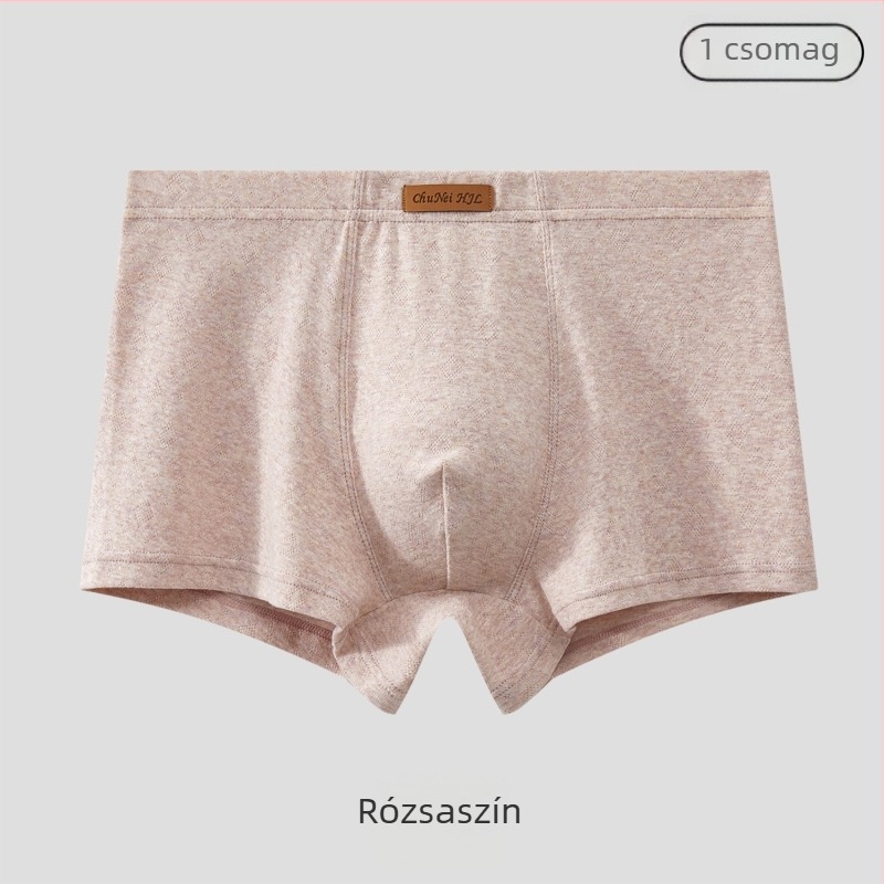 Őszi–téli Sunshine pamut férfi boxer, virágos fonalú pamut, lélegző, bőrbarát, egyszínű