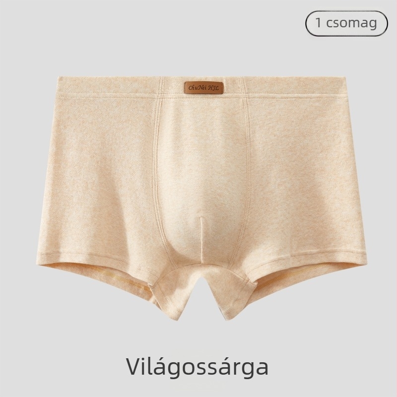 Őszi–téli Sunshine pamut férfi boxer, virágos fonalú pamut, lélegző, bőrbarát, egyszínű