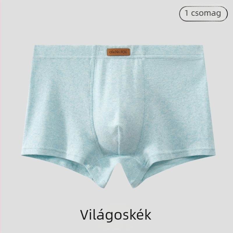Őszi–téli Sunshine pamut férfi boxer, virágos fonalú pamut, lélegző, bőrbarát, egyszínű