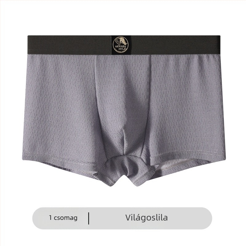Új piros férfi alsónemű, kényelmes textúra sorozat, középmagasság, nagy méret, légáteresztő boxer briefs