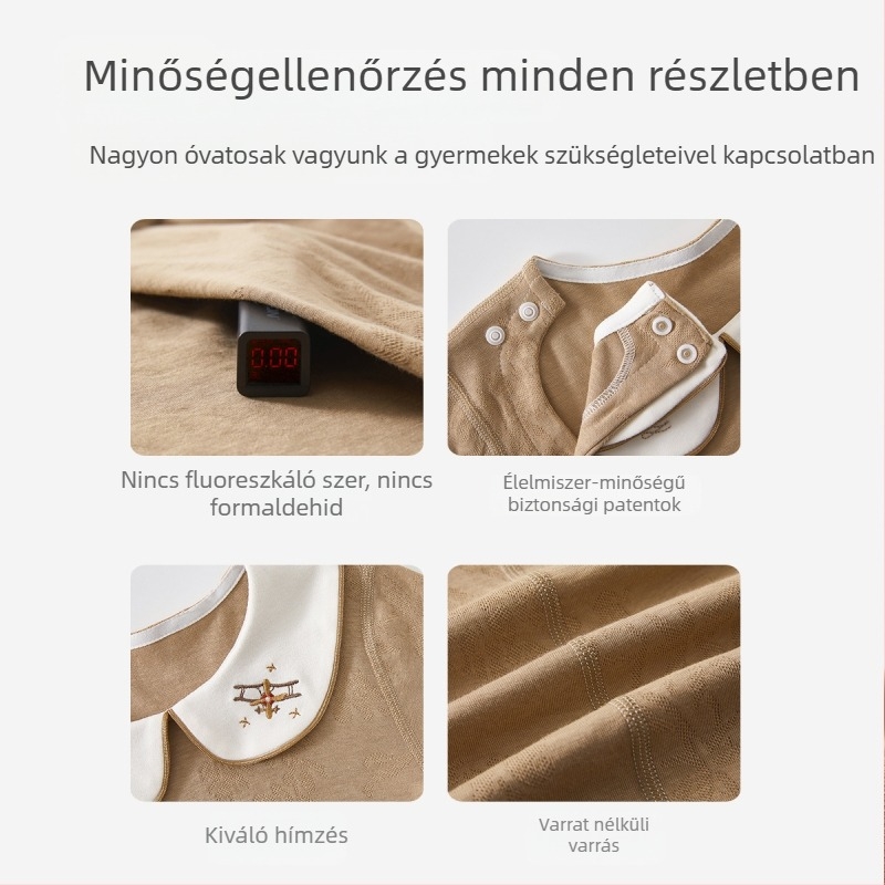 Újszülött pamut hosszú ujjú overál, uniszex, őszi stílus