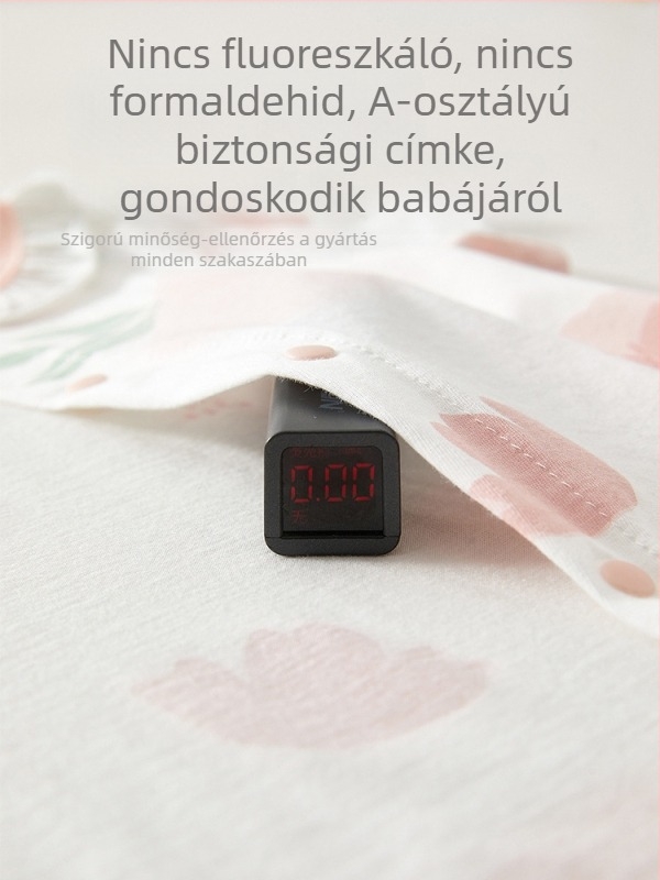 Újszülött pamut rövid ujjú rugdalózó nyárra, uniszex