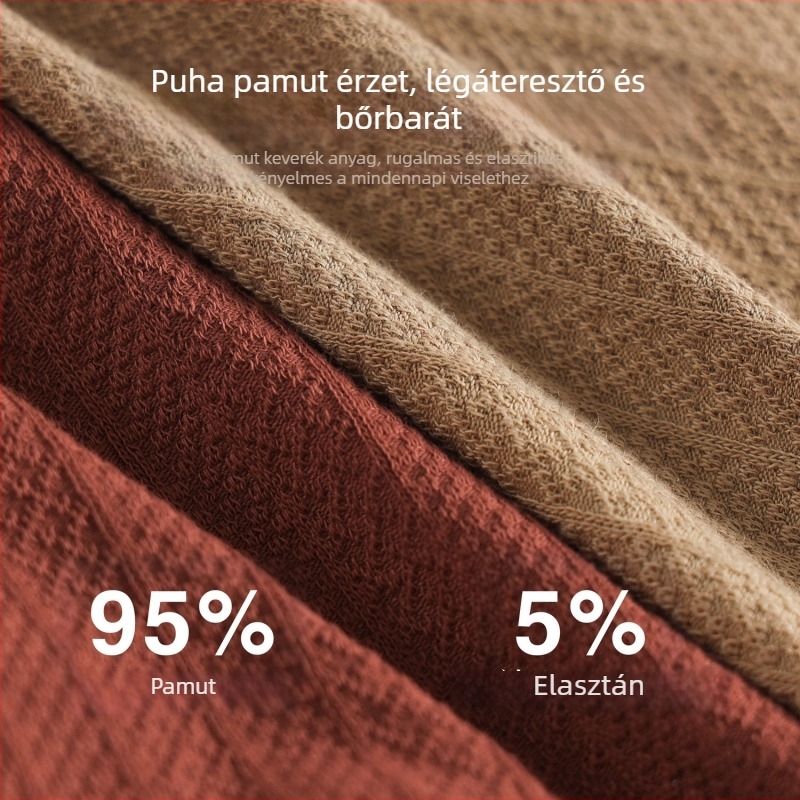 Férfi csíkos pamut boxer alsó – karcsú szabás, légáteresztő, középmagas derekú, retro stílus