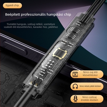 ACZ V6 vezetékes fülhallgató mikrofonnal, 2m/3m kábel, 3,5 mm jack