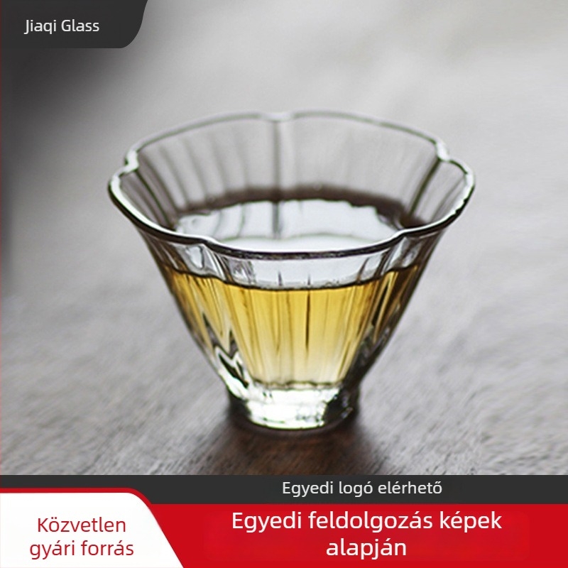 Japán stílusú üvegpohár teához, luxus, hőálló egy poharas Gongfu tea ceremóniához, átlátszó Hibiscus teás pohár