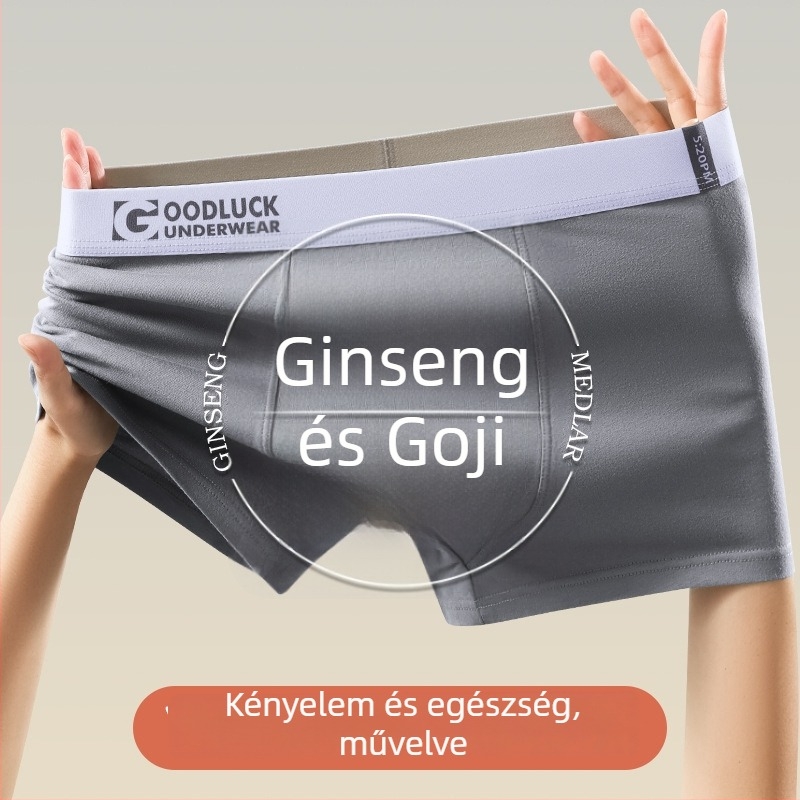 Férfi fehérnemű tiszta pamutból, Class A, kényelmes boxer brief, grafén antibakteriális ágyéktáji rész, lélegző sportalsónemű