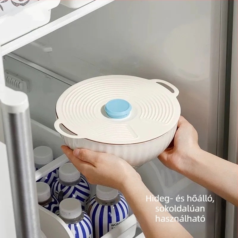Szilikon univerzális fedő tálakhoz, fazekakhoz és bögrékhez – hőálló, mikróhőre alkalmas, fröccsenésmentes