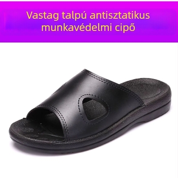Sűrű talpú antisztatikus TPU papucsok műhelyekhez – légáteresztőek, csúszásmentesek, kopásállóak, uniszex, nyár