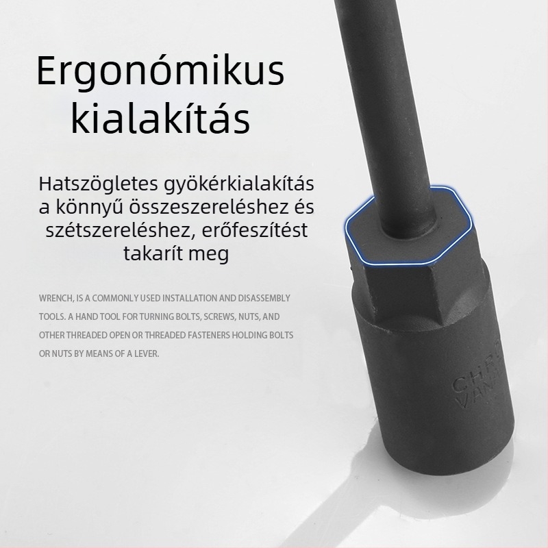 T-típusú csőkulcs készlet autó- és motorkerékpár javításához, T-formájú meghosszabbító, külső hatszög fejű kulcsok 6-19 mm