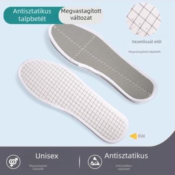 Seagebel vezető rostból készült antiszatikus talpbetét, pormentes, uniszex, nagy méretek, tiszta helyiségekhez