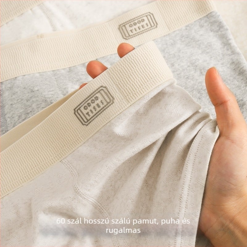 Pamut férfi boxeralsó, plusz méretű, egyszínű, lélegző, modell P068