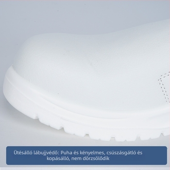 Antisztatikus acélorrú munkavédelmi cipő, ütés- és perforáció elleni védelemmel, PU vastag puha talppal, pormentes védőcipő