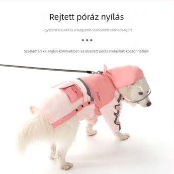 Nagytestű kutyák esőkabátja – fényvisszaverő, vízálló, kültéri viselet