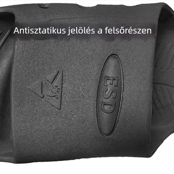 SPU anyagú anti‑statikus munkavédelmi papucs, fekete, hat lyukú, kényelmes puha talppal
