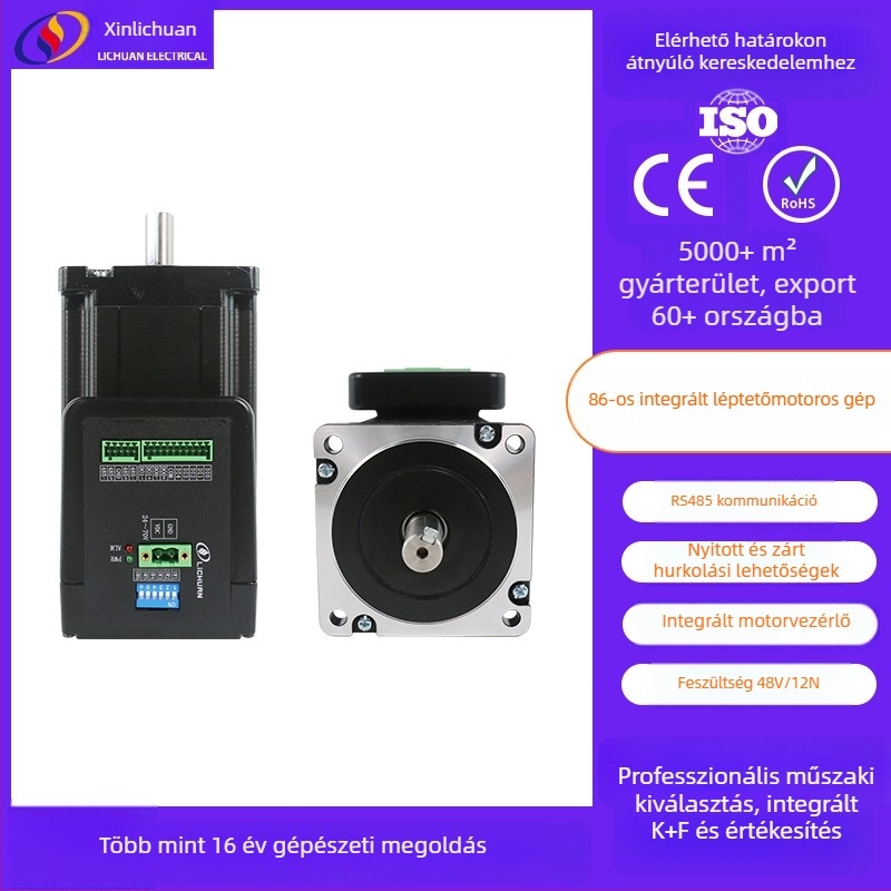 Xinlichuan integrált meghajtó és motor, RS485, 86-os keretű léptető motor