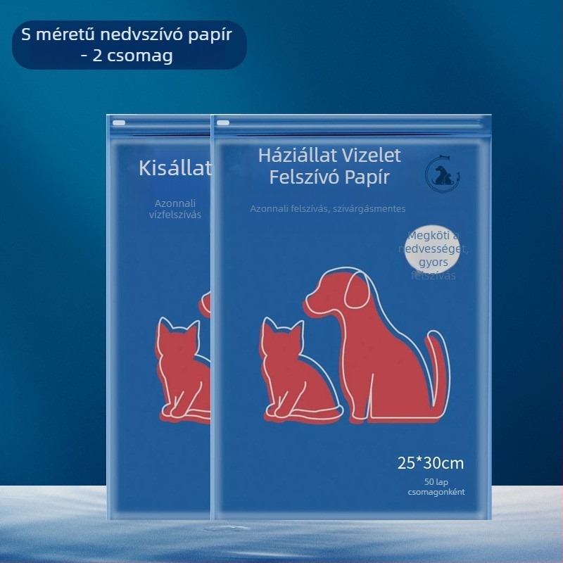 Kutyák és macskák vizeletét felszívó papírtörlő, gyorsan száradó alátét