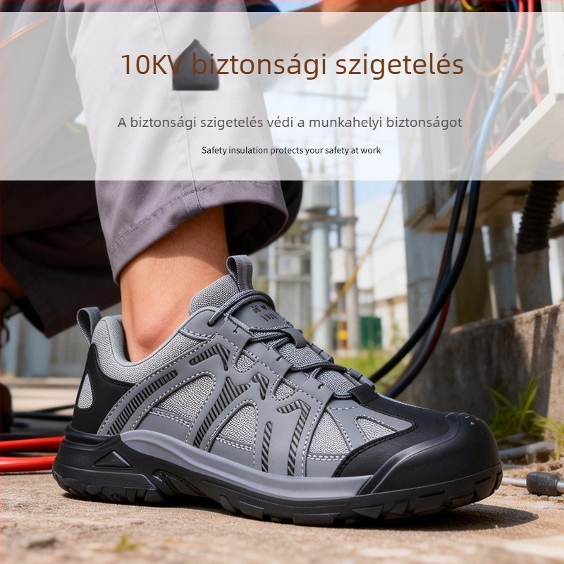 Férfi Munkavédelmi Cipő – ütésálló, perforáció elleni, szigetelt, lélegző, kopásálló, erős talpú, építőipari munka