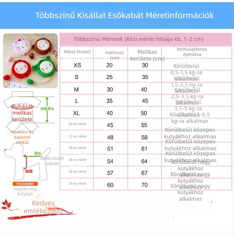 Kapucnis vízálló esőkabát kutyáknak és kölyökkutyáknak