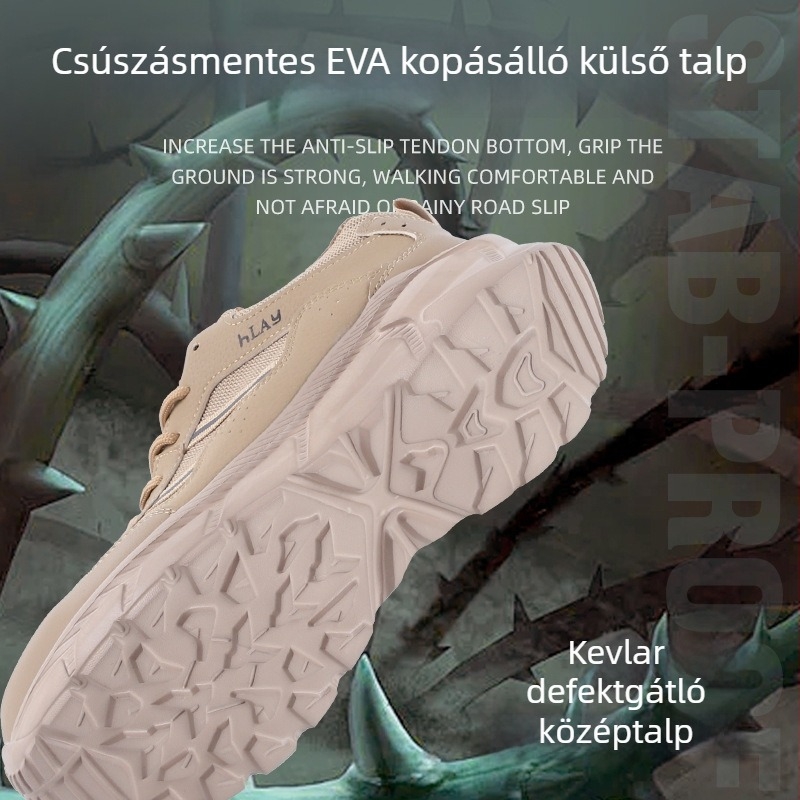 Férfi nyári munkavédelmi cipő intelligens csattal és 10 kV szigeteléssel elektromérnököknek, kopásálló, ütésálló és áthatolás elleni védelem, kényelmes és lélegző