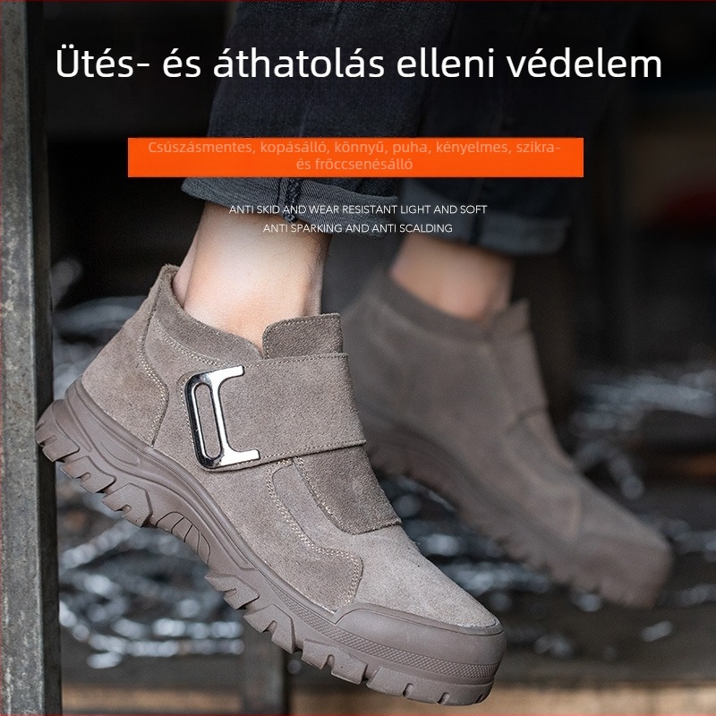 Villanyszerelő biztonsági cipő gumitalppal, acél orrvédővel, szigetelt és légáteresztő, hegesztéshez