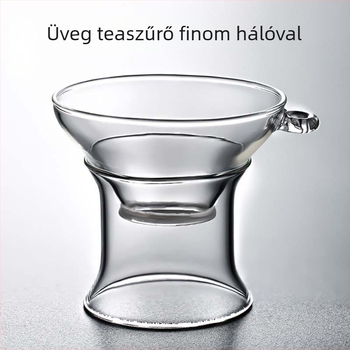 Üvegből készült teafiltr finom hálós szövésű, tealevél-filtr és víz elválasztó, szűrőháló teáskannához, teafőző készlet kiegészítők
