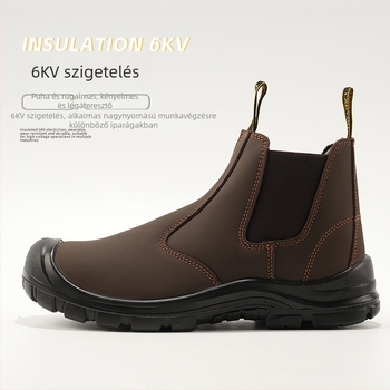 Férfi munkavédelmi Slip-On cipő, szigetelt, acélorrú, Kevlar középtalppal, ütésálló és perforáció-mentes