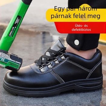 Férfi biztonsági cipő acélorrú, acéllemezzel, ütés- és átszúrás elleni védelemmel, légáteresztő, könnyű nyári viselet építkezéseken