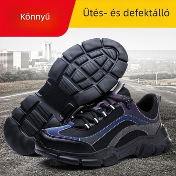 Vízálló ultrakönnyű munkavédelmi cipő férfiaknak, acél orrvédővel, ütés- és perforáció elleni védelemmel, Kevlar középtalp, szigetelt