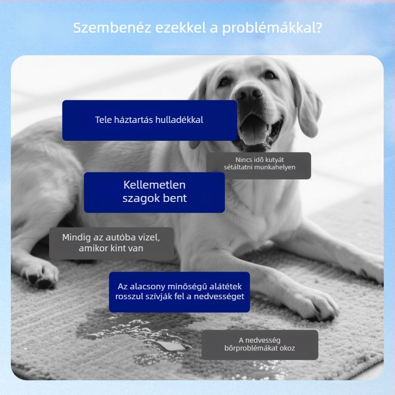 1 kg vastagított egyszer használatos háziállat vizeletpárna, nedvszívó és szagsemlegesítő
