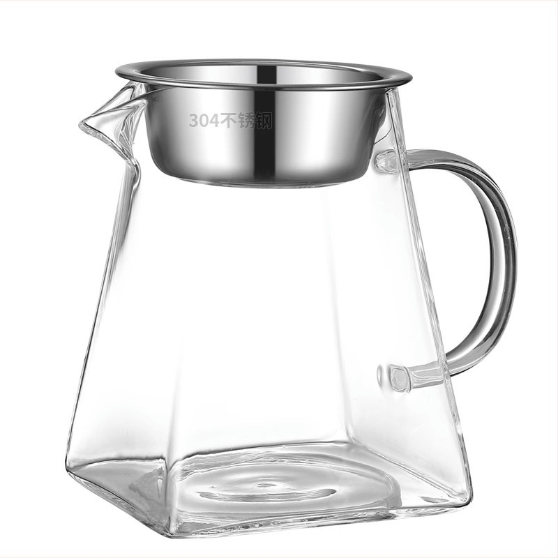 Megvastított boroszilikát üveg tea filter pohár, átlátszó teaceremónia kiegészítő