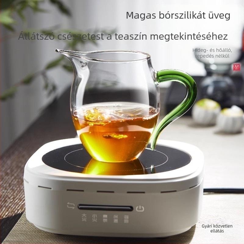 Fa fogantyúval ellátott üveges teáskanna, hőálló borosziliczátból készült vastagított filterkészlet, japán stílusú teáskanna és szűrő