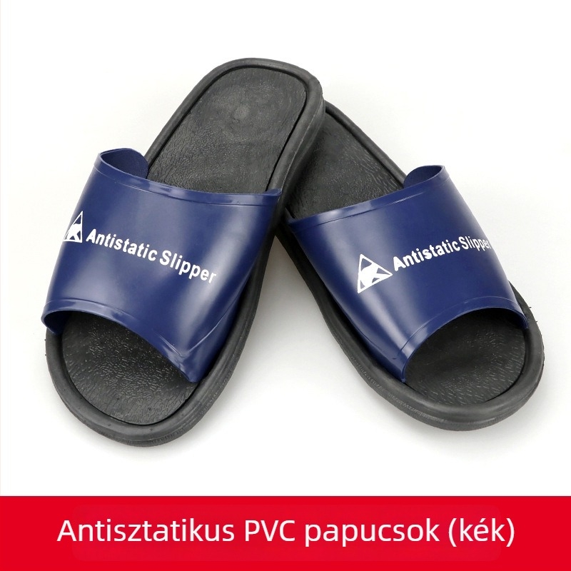 Antisztatikus papucsok porálló PVC talppal, csúszásmentes, légáteresztő, puha talppal