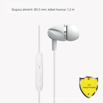 LC 3,5 mm-es vezetékes fél-in-ear fülhallgató beépített mikrofonnal és zajcsökkentéssel Android táblagépekhez