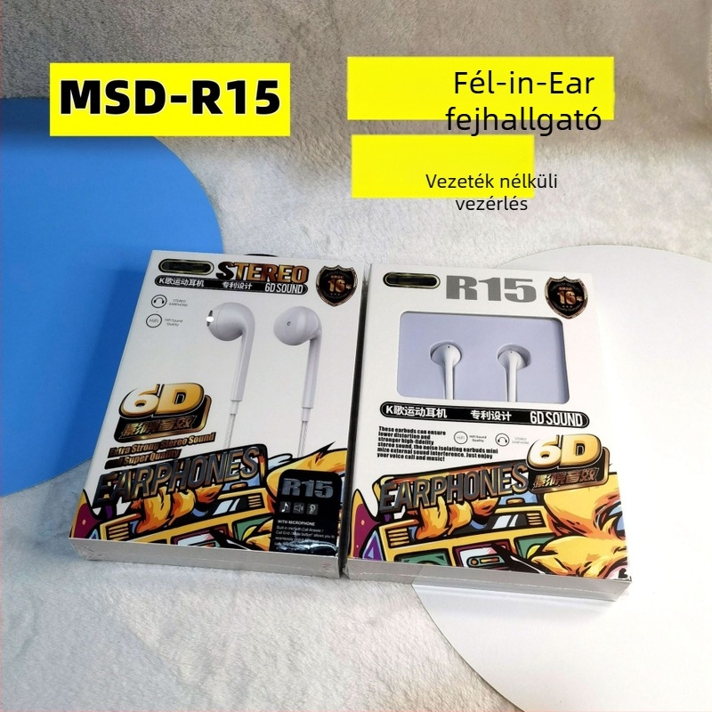 LC 3,5 mm-es vezetékes fél-in-ear fülhallgató beépített mikrofonnal és zajcsökkentéssel Android táblagépekhez