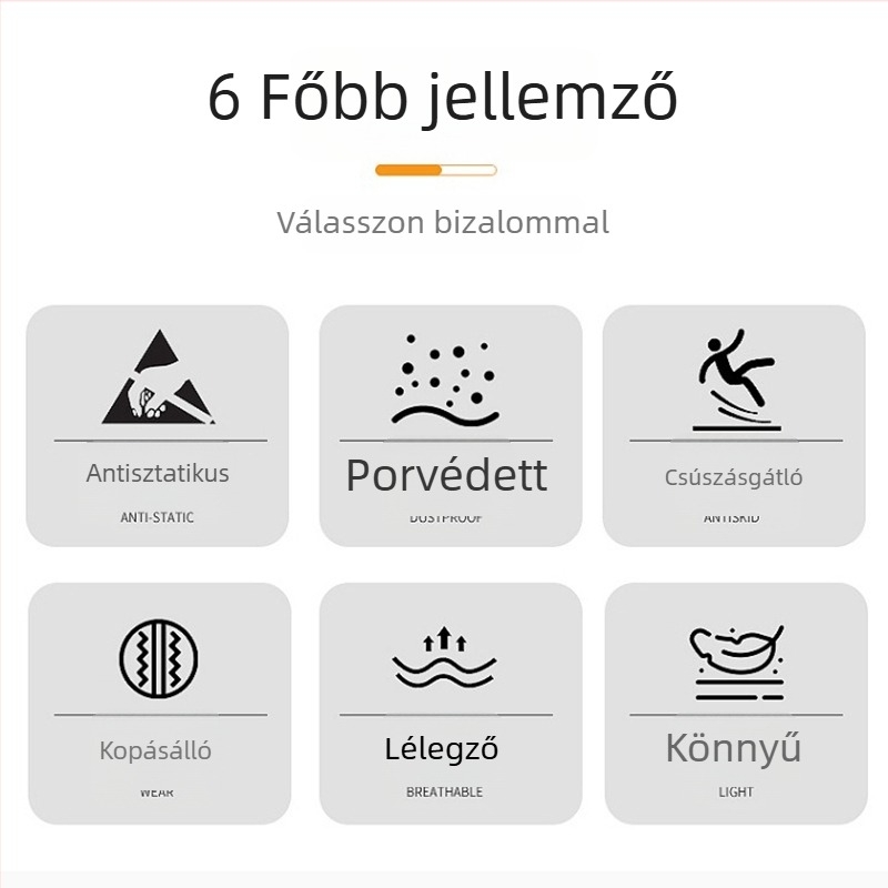 Antisztatikus papucs vastag PU talppal, csúszásmentes beltéri papucsok elektronikai gyárakhoz, pormentes munkacipő férfiak és nők számára