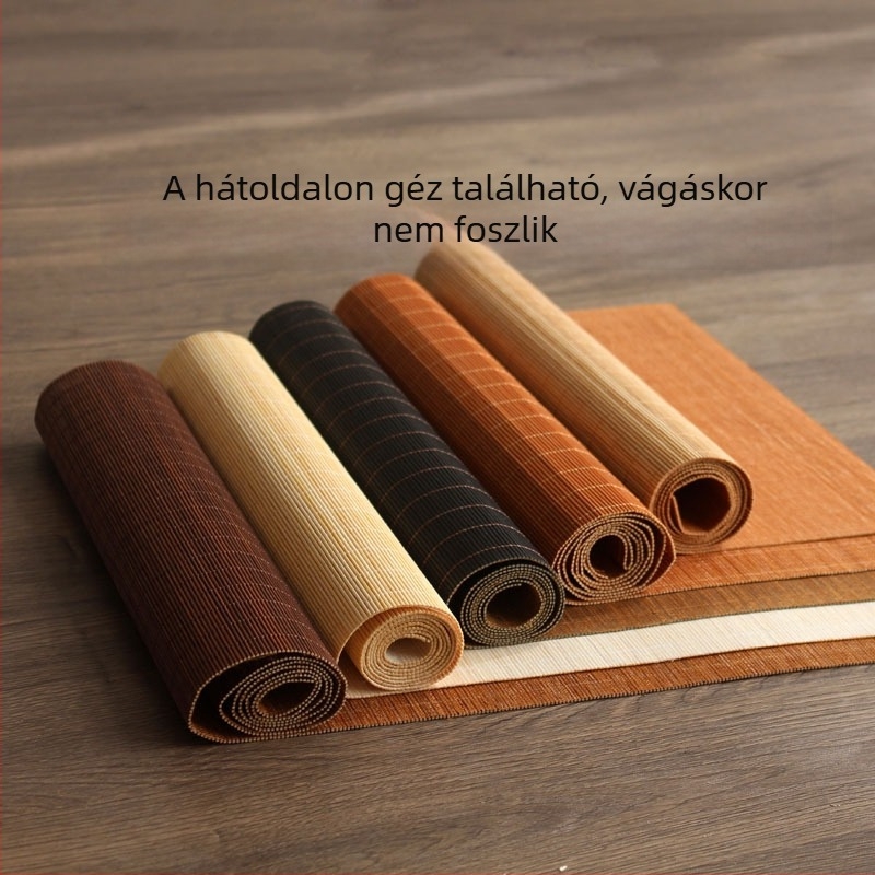 Bambusz teafogó alátét az asztalhoz, hőszigetelő, teás kiegészítők, vízálló csészealátét, zen stílus, állítható méret, retro bambusz alátét