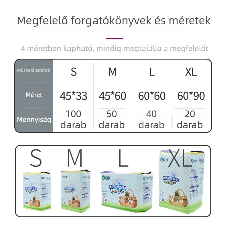 Citrom illatú háziállat vizeletpárna, színes, kutyáknak, több méretben